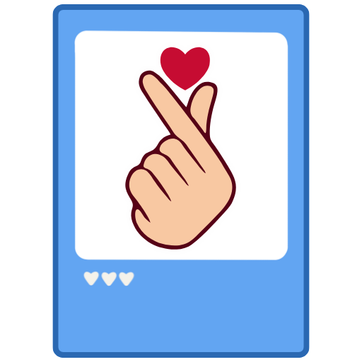 logo do site Cards Pop com o Korea Heart em um photocard